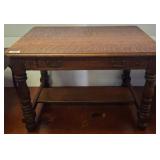 Tiger oak Oak Writing Table with Drawer