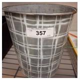 Galvanized Metal Bucket with Assorted Scissors
