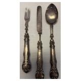 Silver Flatware Set with Hallmarked Handles