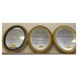 3 Wondura 20ï¿½23 Mirrors, Gold-Tone Frames