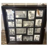 Wall-Mounted Wood Storage Case with Photo Collage