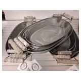 Lulu & Co. Oval Metal Trays with Handles