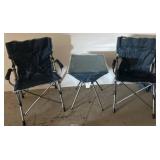 Folding Camping Set with Chairs and Table With Cas