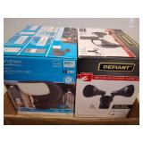 Two Outdoor Security Lights, Enbrighten & Defiant