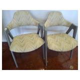 Upholstered Chairs with Grey Frames