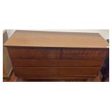 Mid-Century Six-Drawer Wood Dresser