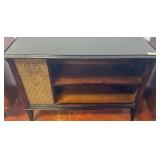 Wood Console Table with Open Shelving