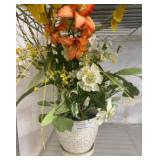 Artificial Floral Arrangement in Ceramic Pot