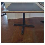 Square Table With Laminate Top and Metal Base