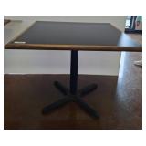 Square Dining Table with Wood-Trimmed Top