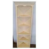 Painted Wood Corner Shelf Unit, Cream Finish