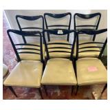 Jacob Laws Six Chairs with Cream Upholstery
