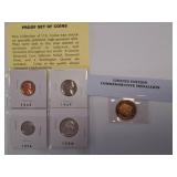 Proof Set of Coins with Commemorative Medallion