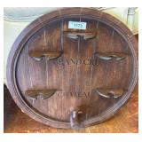 24ï¿½ Wooden Wine Barrel Wall Rack