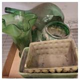 Vintage Green Glassware