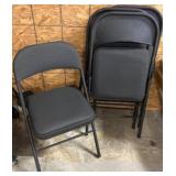 4 Gray Metal Folding Chairs