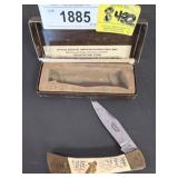 Engraved Folding Knife with Box