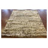 Beige and Gray Area Rug, 115x96
