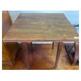 Wooden Square Table with Flat Top