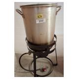 Aluminum Stock Pot with Propane Burner Stand