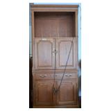 Oak Entertainment Cabinet with Storage