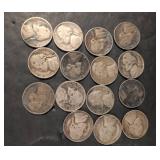 15 Jefferson Nickel Coins, Uncertified