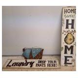 Decorative Wooden Wall Signs Set