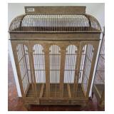 Large Metal Birdcage on Casters, 34x15x54