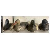 Four Painted Duck Hunting Decoys