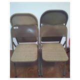 Four Metal Folding Chairs