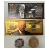 Commemorative Trump Notes and Coins
