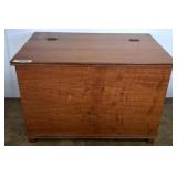 Wooden Storage Chest with Hinged Lid