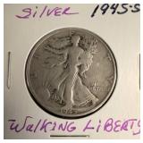 1945-S Silver Walking Liberty Half Dollar