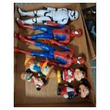 Figurines Including Spider-Man and Disney