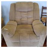 Beige Fabric Recliner Armchair