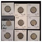 Early 1900s U.S. V Nickels