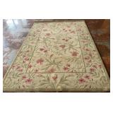 Polypropylene Area Rug With Floral Design