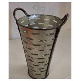 Metal Bucket with Cutout Design and Handles