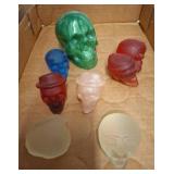 Resin Skull Figurines in Multiple Colors