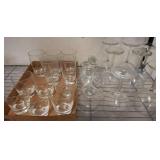Glassware Including Tumblers and Stems