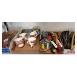 Kitchen Tools and Teacups Lot