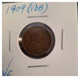 1909 V.D.B. Lincoln Wheat Cent in Holder