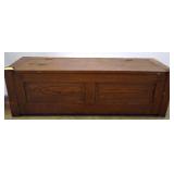 Wooden Storage Bench with Hinged Lid