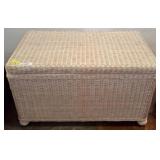 Wicker Storage Chest with Hinged Lid
