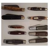 Folding Pocket Knives, Various Brands