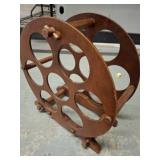 Wooden Circular Wine Rack With Multiple Slots