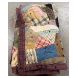 Patchwork Quilt with Striped Backing