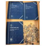 Lincoln Cent Coin Collection Albums and Loose Coin