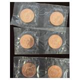 Six Bronze tome Commemorative Coins