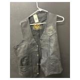 Unik International Leather Vest in Black